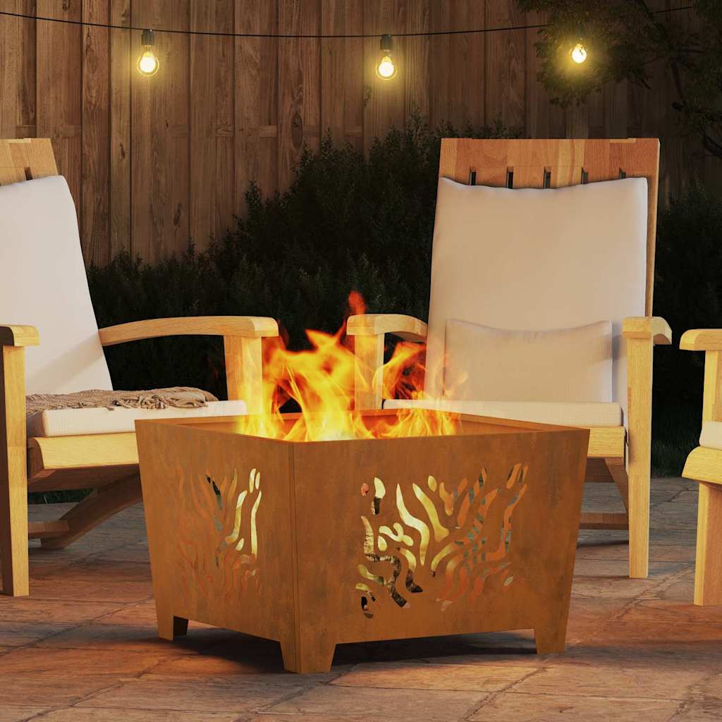 Feuerstelle Braun 60 x 60 x 40 cm Stahl