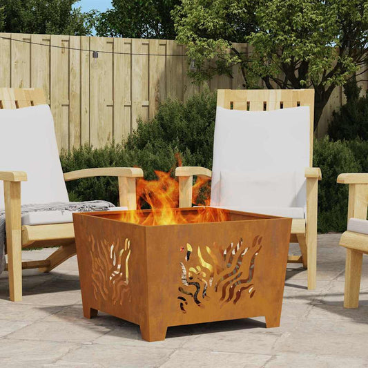 Feuerstelle Braun 60 x 60 x 40 cm Stahl