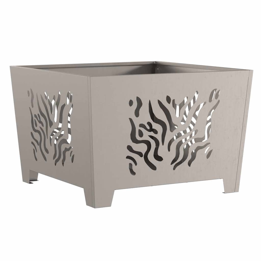 Braciere marrone 60 x 60 x 40 cm in acciaio