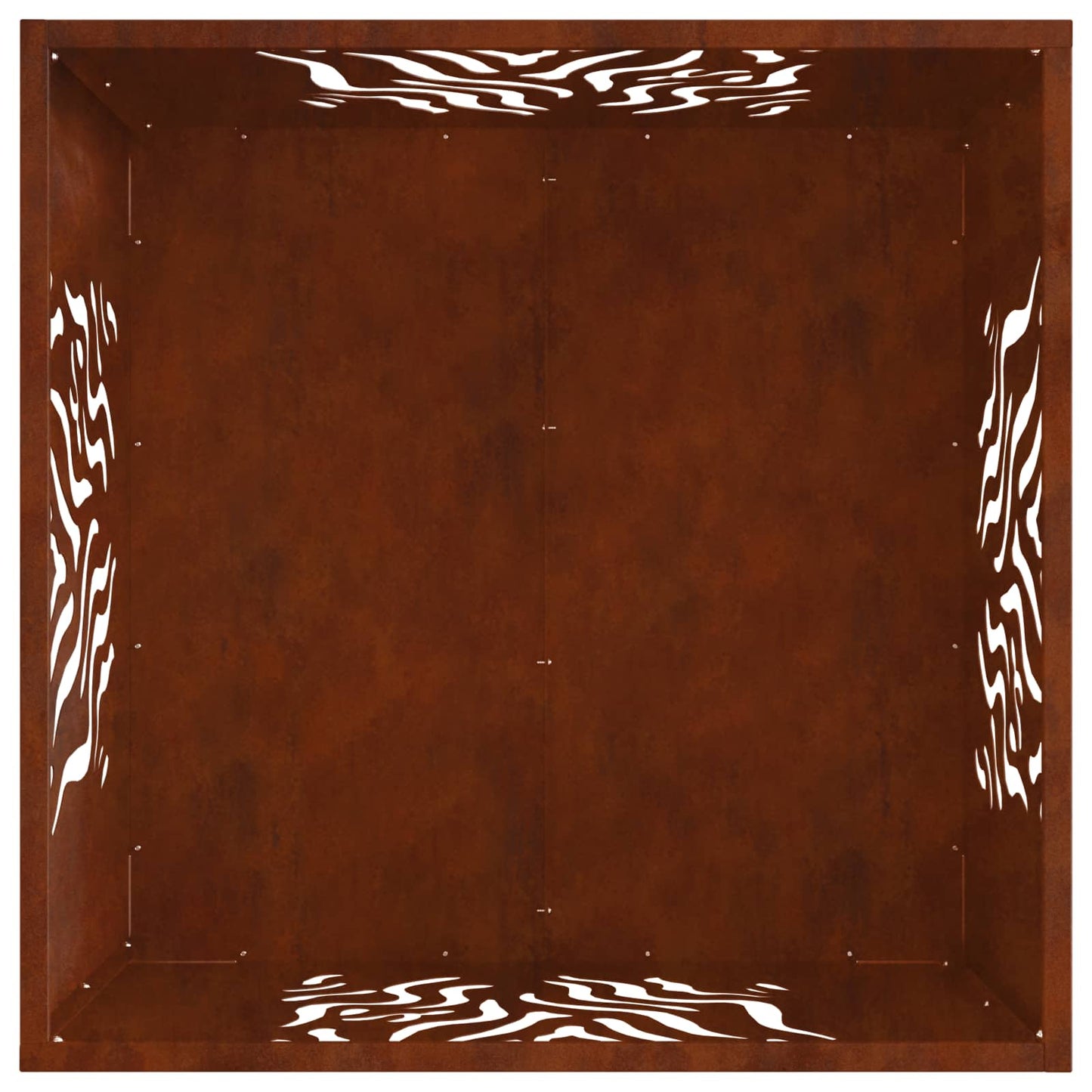 Braciere marrone 60 x 60 x 40 cm in acciaio
