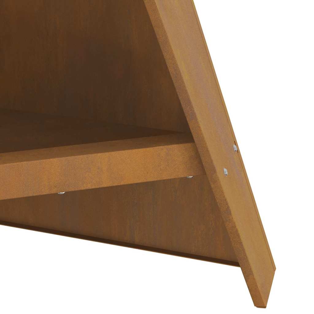 Feuerplatz Braun 58 x 40 x 100 cm Wetterfeststahl