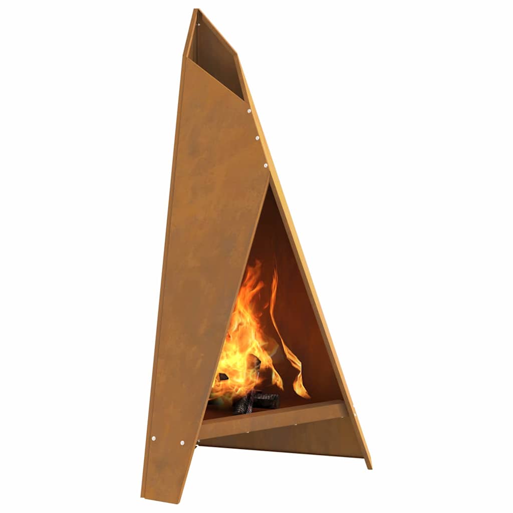 Feuerplatz Braun 58 x 40 x 100 cm Wetterfeststahl