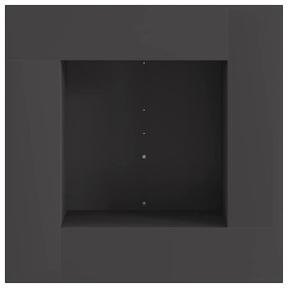 Feuerstelle Schwarz 60 x 60 x 30 cm Stahl
