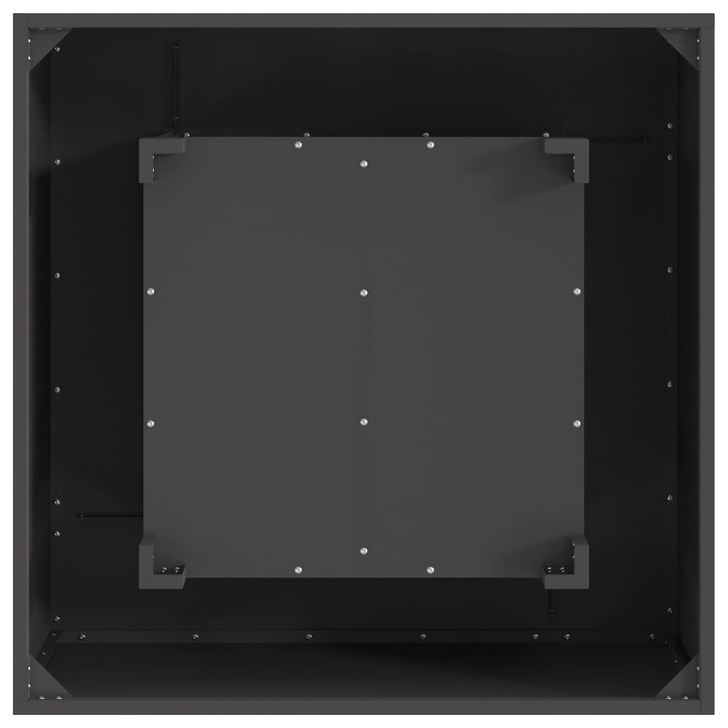 Feuerplatz Schwarz 80 x 80 x 40 cm Kaltgewalzter Stahl