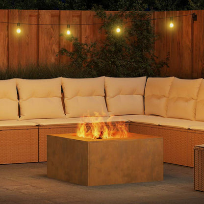 Feuerplatz Braun 80 x 80 x 40 cm Witterungsbeständiger Stahl