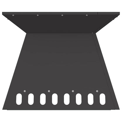 Feuerstelle Schwarz 48 x 48 x 40 cm Stahl