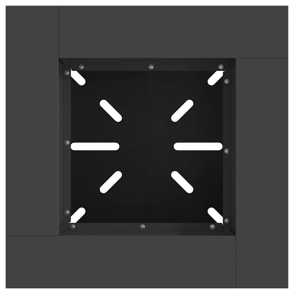 Feuerstelle Schwarz 48 x 48 x 40 cm Stahl