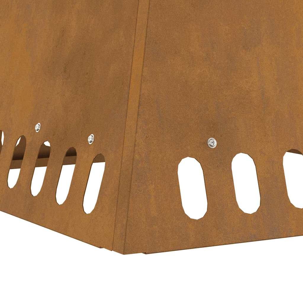 Feuerplatz Braun 48 x 48 x 40 cm Wetterfeststahl