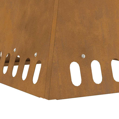 Feuerplatz Braun 48 x 48 x 40 cm Wetterfeststahl