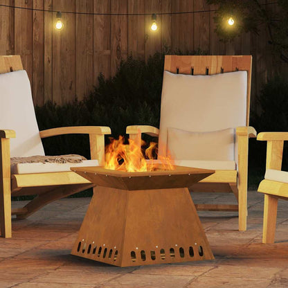 Feuerplatz Braun 48 x 48 x 40 cm Wetterfeststahl