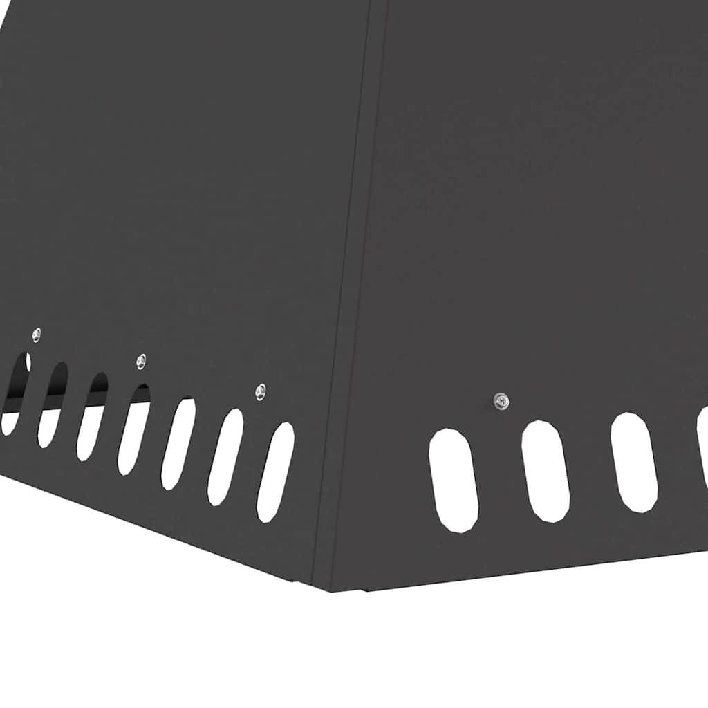 Feuerplatz Schwarz 60 x 60 x 50 cm Kaltgewalzter Stahl