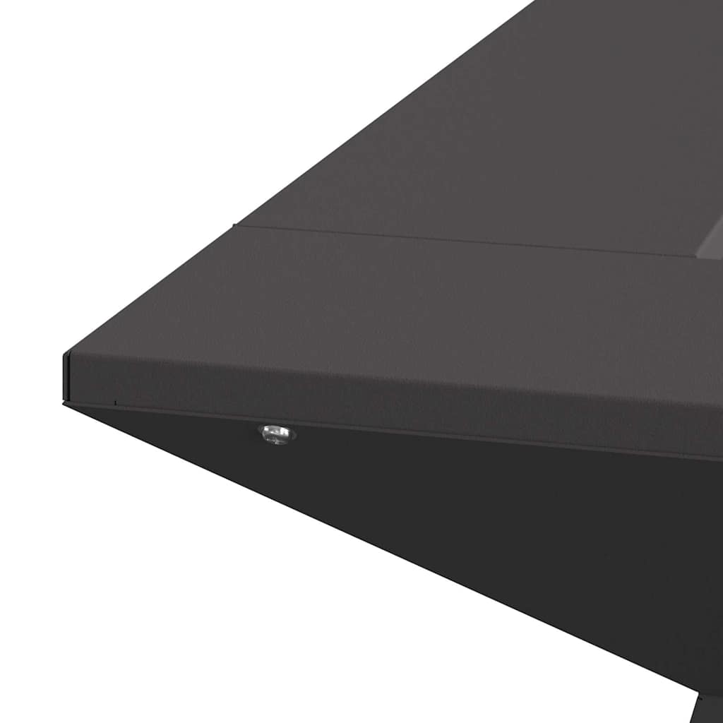 Feuerplatz Schwarz 60 x 60 x 50 cm Kaltgewalzter Stahl