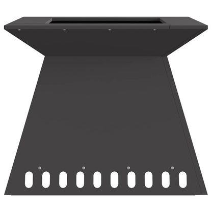 Feuerplatz Schwarz 60 x 60 x 50 cm Kaltgewalzter Stahl