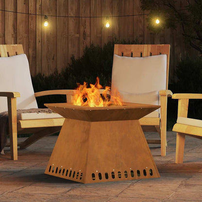 Feuerplatz Braun 60 x 60 x 50 cm Wetterfeststahl