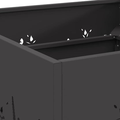 Feuerstelle Schwarz 60 x 60 x 30 cm Stahl