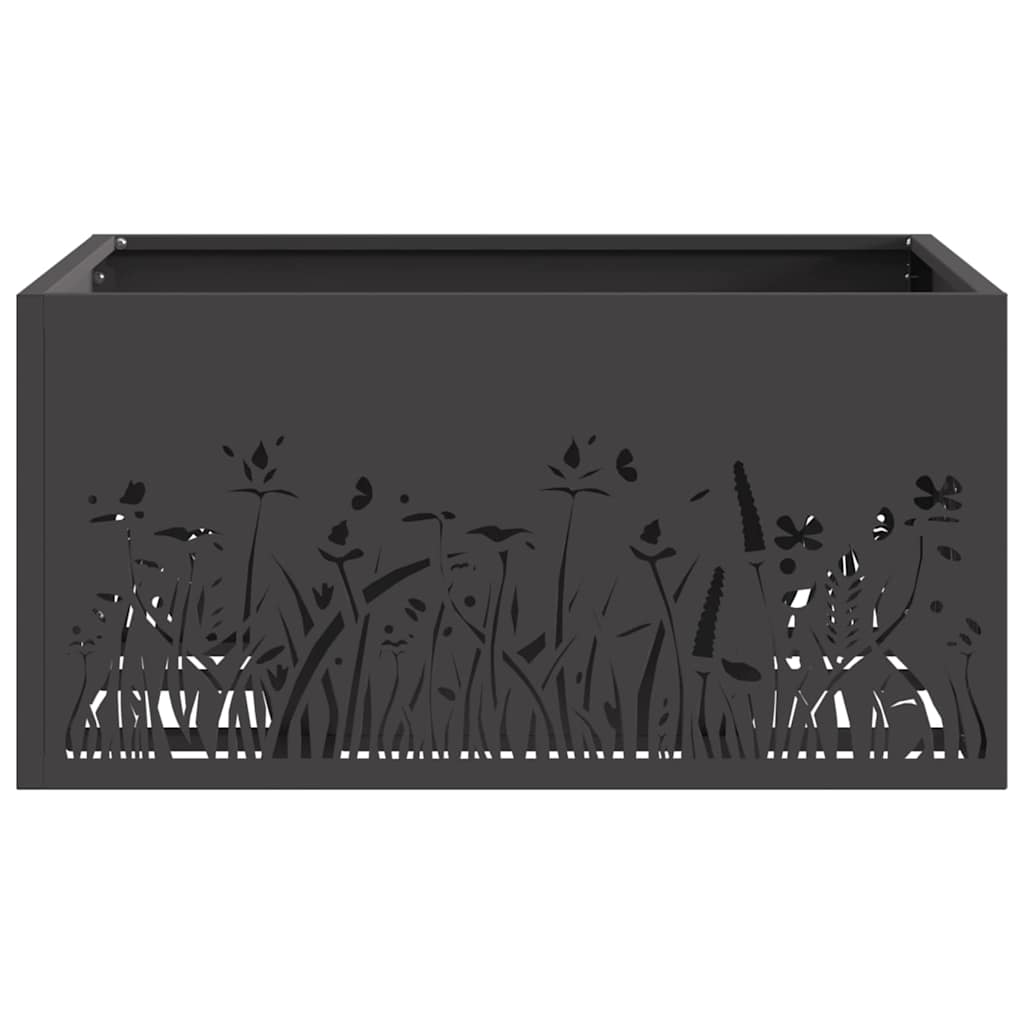 Feuerstelle Schwarz 60 x 60 x 30 cm Stahl