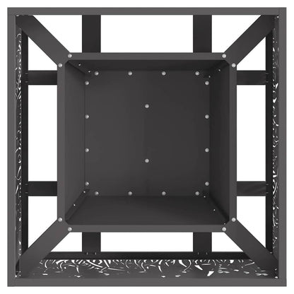 Feuerstelle Schwarz 60 x 60 x 30 cm Stahl