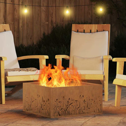 Feuerstelle Braun 60 x 60 x 30 cm Stahl