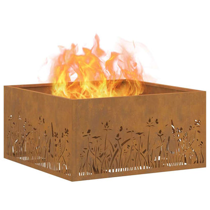 Feuerstelle Braun 60 x 60 x 30 cm Stahl