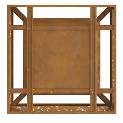 Feuerplatz Braun 80 x 80 x 30 cm Witterungsbeständiger Stahl