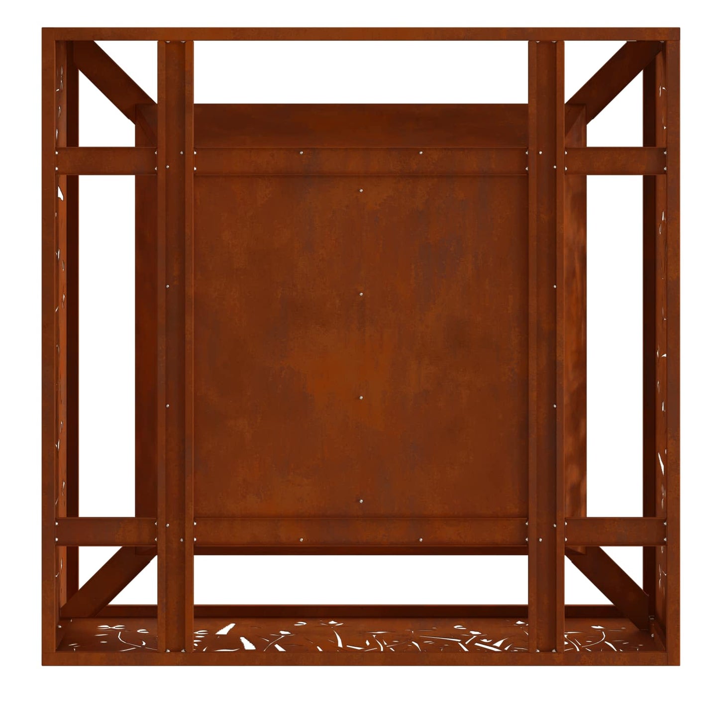 Feuerstelle Braun 80 x 80 x 30 cm Wetterfeststahl