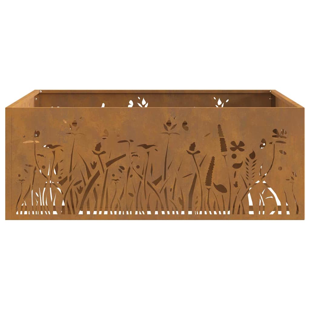 Feuerplatz Braun 80 x 80 x 30 cm Witterungsbeständiger Stahl