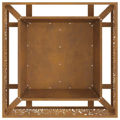 Feuerplatz Braun 80 x 80 x 30 cm Witterungsbeständiger Stahl