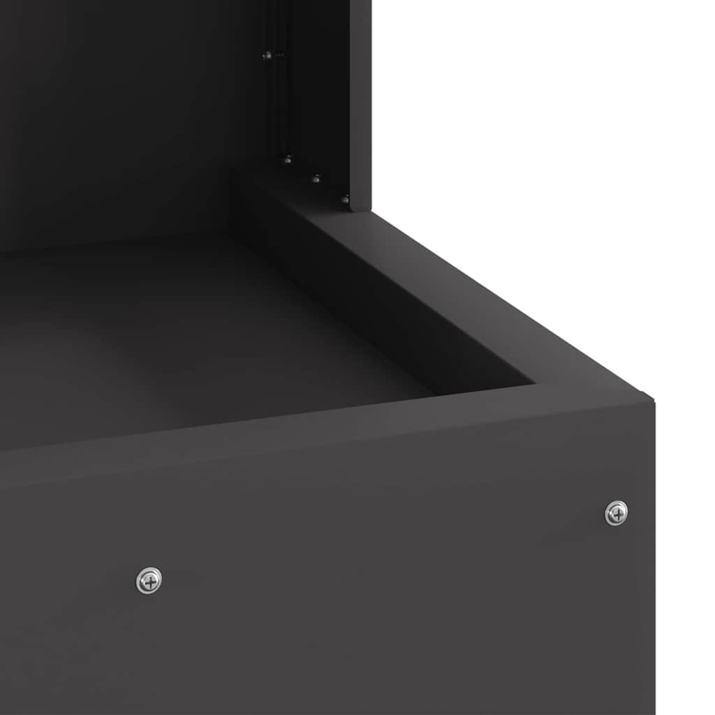 Feuerstelle Schwarz 35 x 35 x 100 cm Stahl