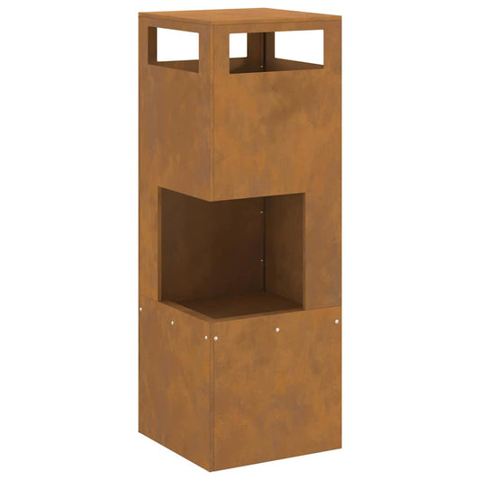 Feuerstelle Braun 35 x 35 x 100 cm Stahl