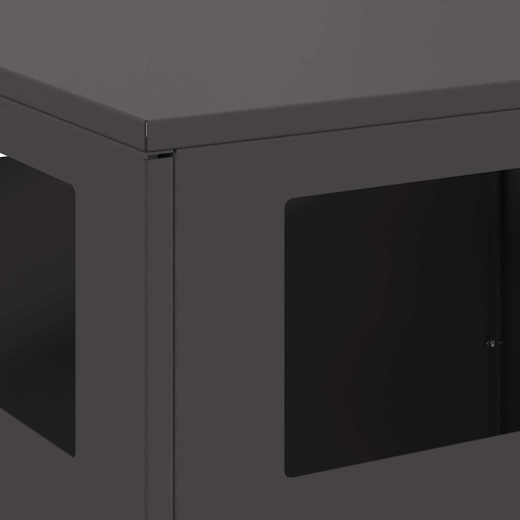 Feuerstelle Schwarz 50 x 50 x 100 cm Stahl