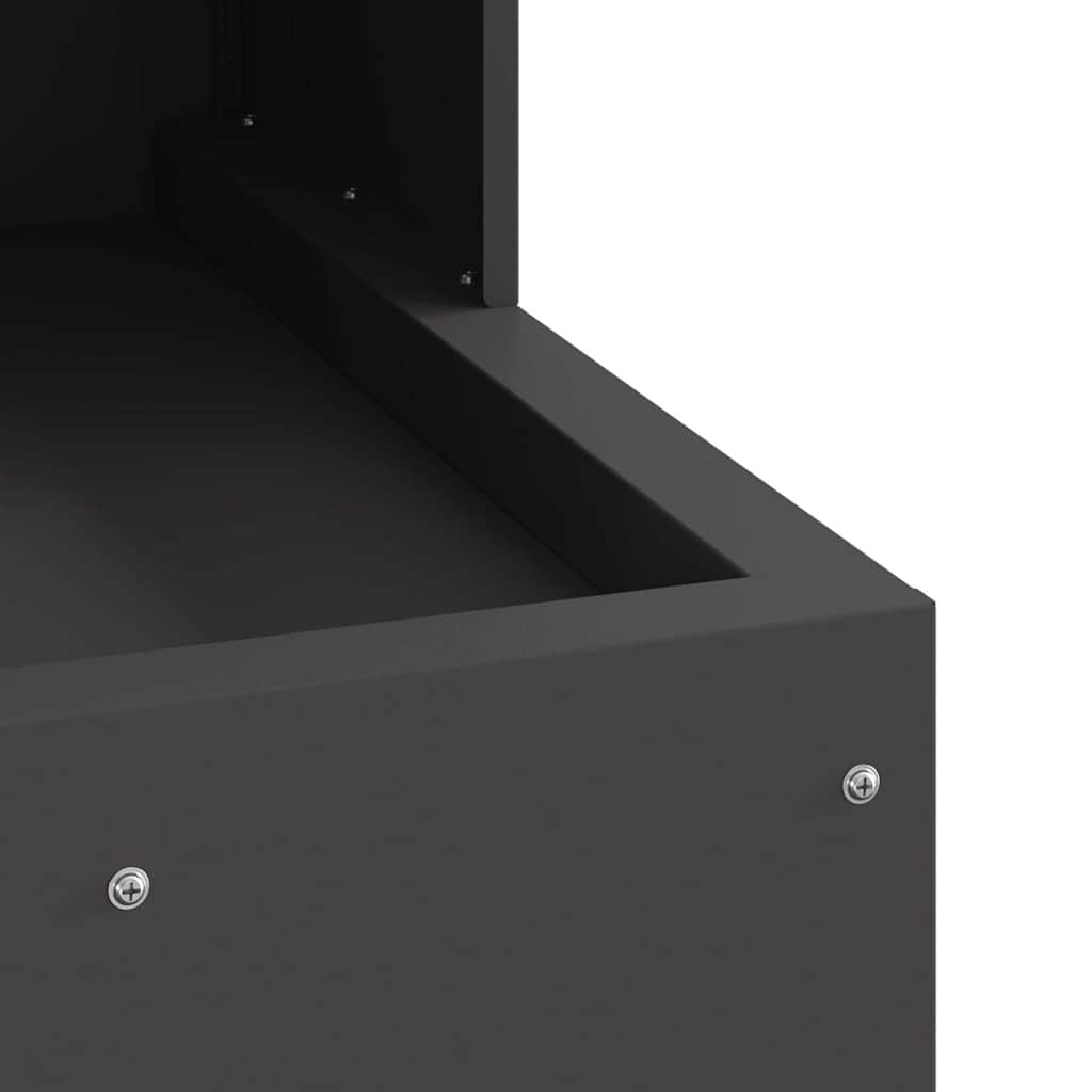 Feuerstelle Schwarz 50 x 50 x 100 cm Stahl