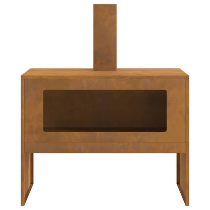 Feuerstelle Braun 80 x 50 x 96 cm Stahl