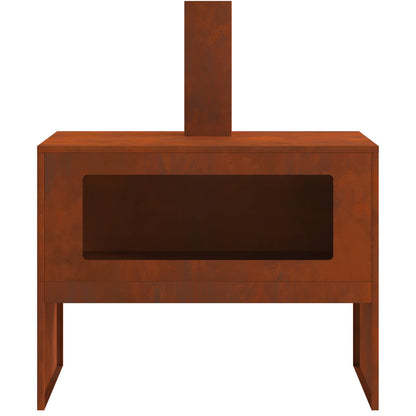 Feuerstelle Braun 80 x 50 x 96 cm Wetterfeststahl