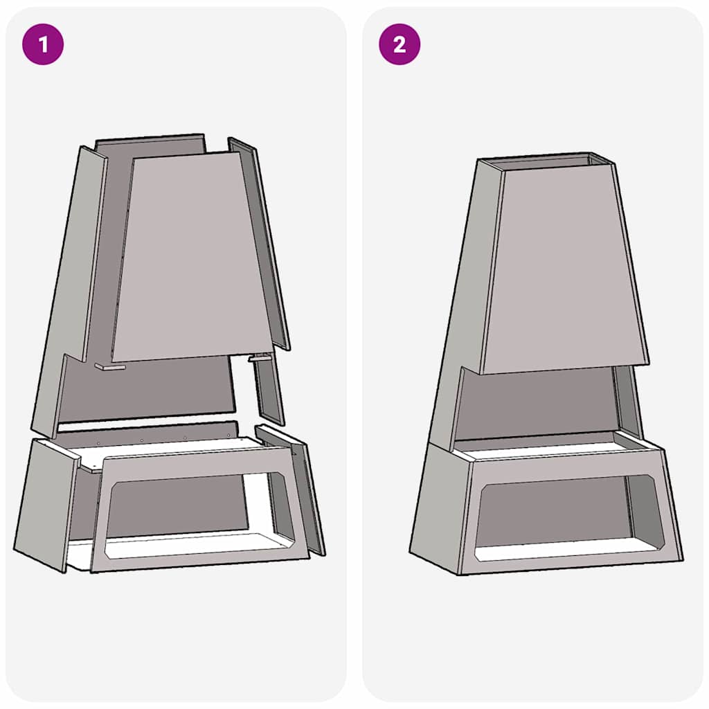 Feuerstelle Braun 60 x 35 x 100 cm Stahl