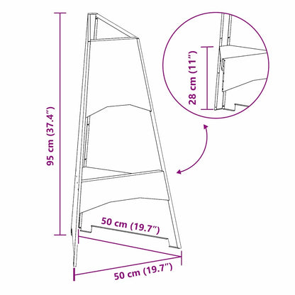 Feuerstelle Schwarz 50 x 50 x 95 cm Stahl