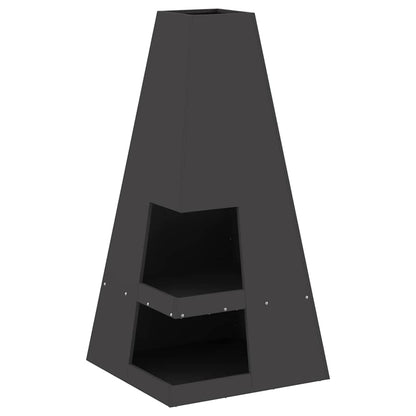 Feuerstelle Schwarz 50 x 50 x 100 cm Stahl