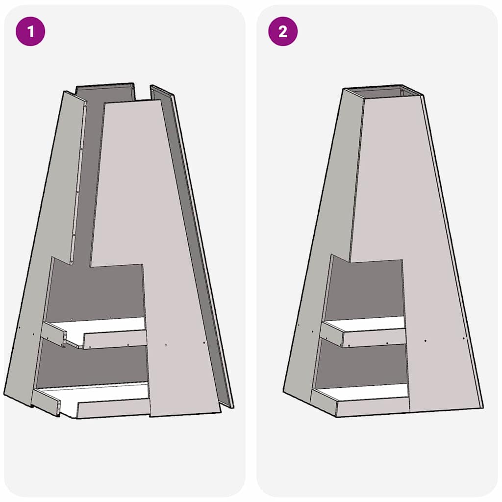 Feuerstelle Braun 50 x 50 x 100 cm Stahl