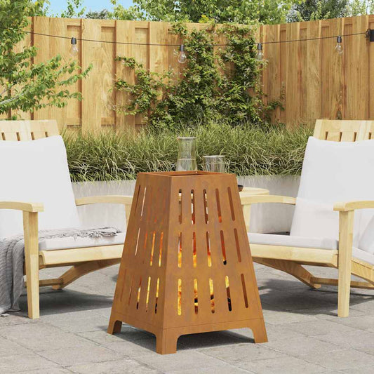 Feuerplatz Braun 50 x 50 x 70 cm Witterungsbeständiger Stahl