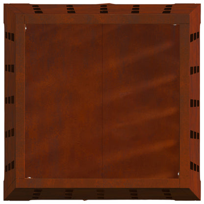 Feuerstelle Braun 50 x 50 x 70 cm Wetterfeststahl