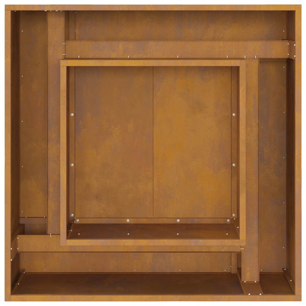 Feuerplatz Braun 80 x 80 x 40 cm Witterungsbeständiger Stahl