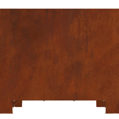 Feuerstelle Braun 80 x 80 x 40 cm Wetterfeststahl