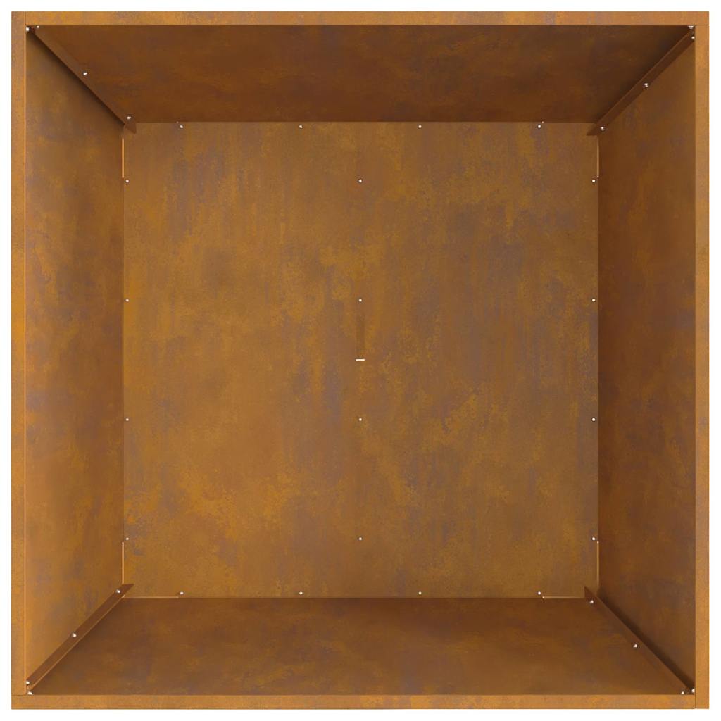 Feuerstelle Braun 80 x 80 x 40 cm Stahl