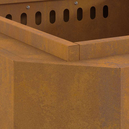 Rauchfreier Feuerkorb Braun 58 x 58 x 51 cm Stahl