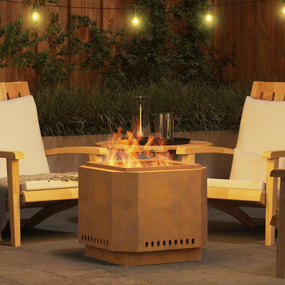 Rauchfreier Feuerkorb Braun 58 x 58 x 51 cm Stahl