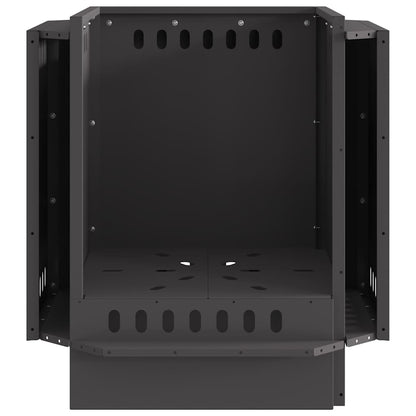 Rauchfreier Feuerkorb Schwarz 48 x 48 x 51 cm Stahl