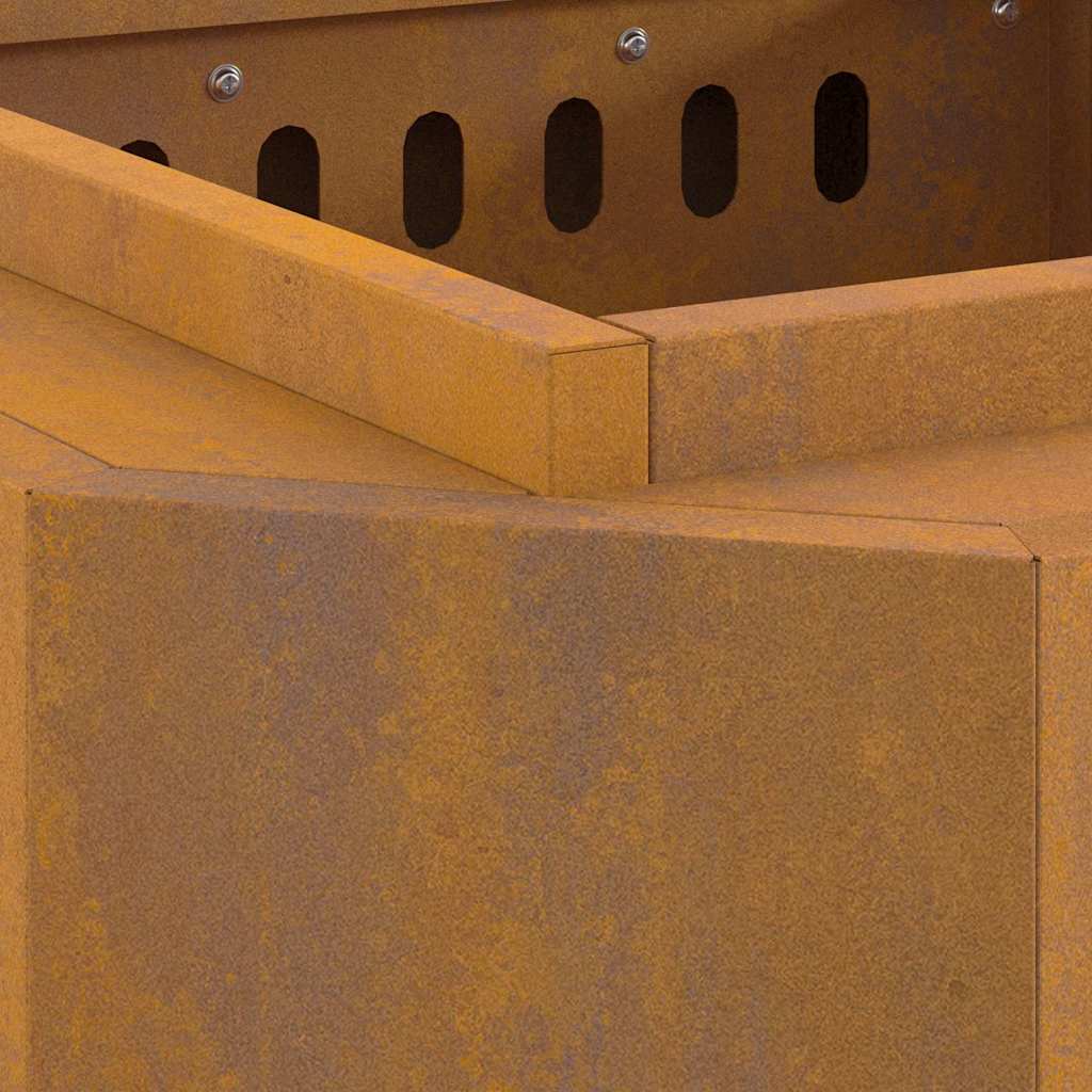 Rauchfreier Feuerkorb Braun 48 x 48 x 51 cm Stahl