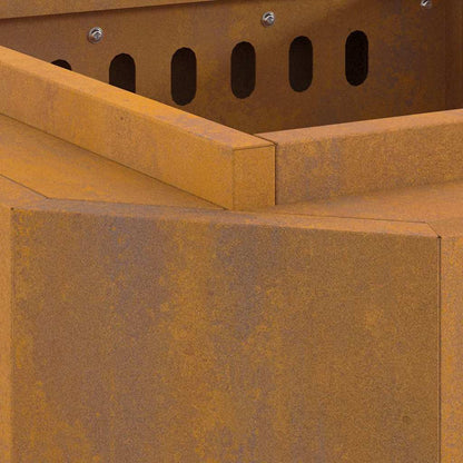 Rauchfreier Feuerkorb Braun 48 x 48 x 51 cm Stahl