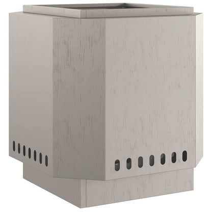 Cestello per il fuoco senza fumo, marrone, 48 x 48 x 51 cm, acciaio resistente alle intemperie