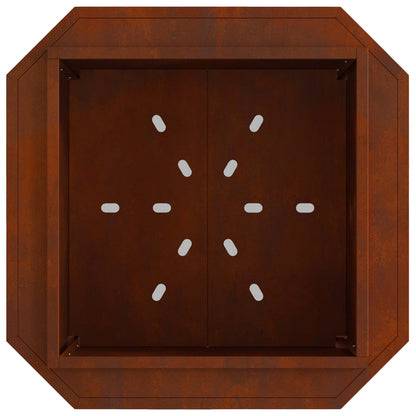 Cestello per il fuoco senza fumo, marrone, 48 x 48 x 51 cm, acciaio resistente alle intemperie