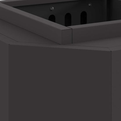 Rauchfreier Feuerkorb Schwarz 38 x 38 x 51 cm Stahl